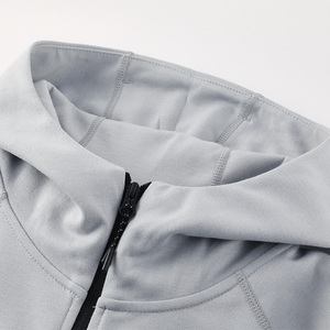 高品质男士修身足球训练夹克批发冬季巴塞罗那运动服长袖连帽足球服 - Product Image 4