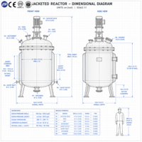 Cuve de mélange multi-usages de qualité alimentaire en acier inoxydable avec agitateur chauffant 200L-2000L