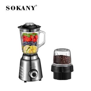 Licuadora Eléctrica Sokany de 6 Cuchillas, Molinillo <span class=keywords><strong>Auxiliar</strong></span> de Alimentos, Licuadora para Frutas y Verduras, Pequeña, de Plástico para <span class=keywords><strong>Cocina</strong></span> - Product Image 4