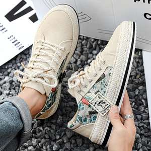 Chaussures pour hommes - Chaussures bateau en jean style étudiant, chaussures décontractées, baskets à enfiler monobloc - Product Image 5