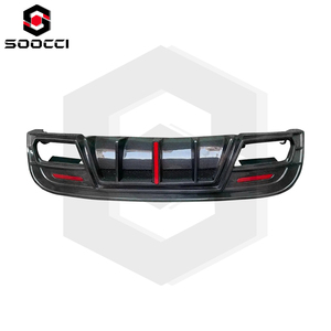 Nuovo Diffusore Posteriore in Fibra di Carbonio X156 con Luci LED per Paraurti GLA-Class GLA45 AMG X156 2015-2017, Montaggio a Bullone - Product Image 2