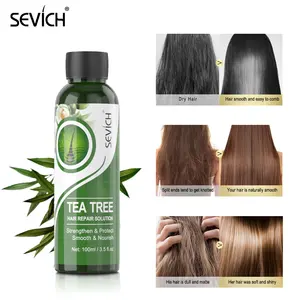 Óleo natural para cabelo, óleo de árvore de chá com 100ml, spray de óleo para cabelo, reparo rápido