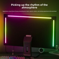 Bande LED RGB pour rétroéclairage TV, 3 sections, silicone flexible, synchronisation sonore USB, pour moniteur 24/32 pouces, éclairage décoratif, bande lumineuse LED
