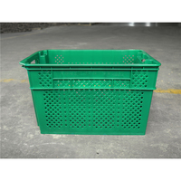 Boîtes de transport et de déménagement durables en plastique recyclé maillé, grandes boîtes de rangement, caisses empilables en plastique pour légumes et fruits