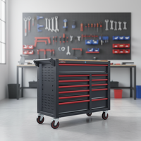 Promotion 2026 CE : Armoire à outils roulante robuste à 12 tiroirs pour garage et atelier, 296 pièces