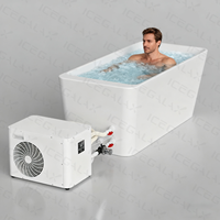 Bañera de Inmersión Fría con Enfriador de Agua de 1 HP, Bomba Enfriadora, Bañera de Hidromasaje Acrílica para Gimnasio en Casa, Spa, Directo de Fábrica