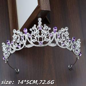 ที่คาดผมมงกุฎพลอยเทียมสำหรับเจ้าสาวงานปาร์ตี้คอสเพลย์งานวันเกิดงานประกวด - Product Image 1
