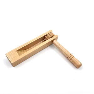 Commercio all'ingrosso strumento a percussione custom <span class=keywords><strong>noise</strong></span> <span class=keywords><strong>maker</strong></span> in legno di castanet cassa armonica batacchio a mano - Product Image 2