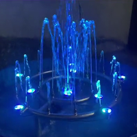 Fontaine musicale d'eau de jardin compacte avec lumières, en acier inoxydable, flottante et dansante, pour extérieur, portable et durable, design gratuit