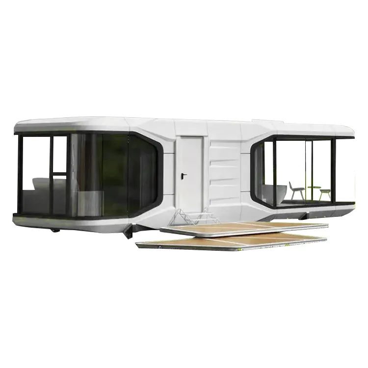 Luxus Camping Space Kapsel Fertighaus Glas Umzugs haus Modernes Fertighaus Tourismus Mobile Gast familie Fertighaus Container haus