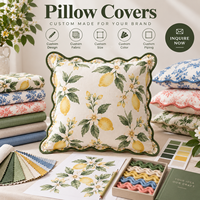Housse de coussin à volants floraux avec fermeture éclair invisible pour oreiller décoratif de luxe, 100 % coton, cousu à la main