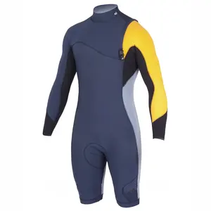 New Dễ Dàng Nhập Phía Sau Zip Unisex Dài Tay Springsuit Lặn Neoprene Wetsuit