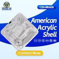 Spa de qualité européenne pour 5 personnes, bain à remous extérieur en acrylique, OEM Chine, pour villa et hôtel, Balboa Gecko, best-seller, moderne