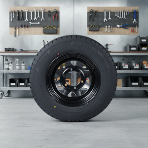 Pneus radiaux 185R14C et ensemble de roues de remorque de 14 pouces, 5 goujons, jantes en acier neuves pour remorque - Product Image 5