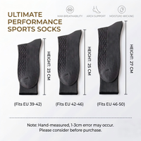 Chaussettes de sport pour hommes personnalisées avec logo, respirantes, en maille, confortables, avec coussinets, chaussettes de sport mi-mollet, chaussettes habillées en mélange de polyester tricoté de qualité supérieure, vente en gros OEM