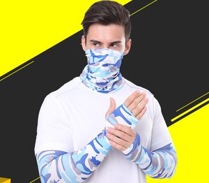 Vente en gros de masque facial de protection solaire Ensemble de cache-cou rafraîchissant Ensemble <span class=keywords><strong>cagoule</strong></span> de moto Bandana sur les manches - Product Image 4