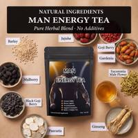 Thé en sachets d'énergie naturelle à la maca, marque privée, directement de l'usine, pour le bien-être et la vitalité quotidiennes des hommes, complément alimentaire à base de plantes, OEM