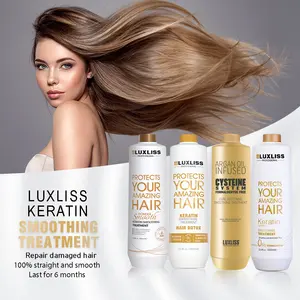 Luxliss High Quality Wholesale 100ML 1000ML Formaldehyde Free Smooth Straightening Nanoplastia Brazilian Keratin Hair Treatment