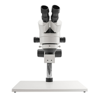 SZM45-B1 Stereo Zoom Binocular Microscope Without Light Magnification 7-45x(Large Base) Microscope for Repair