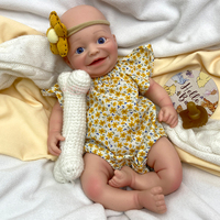 Poupées Bébé Reborn Réalistes en Silicone de 17 Pouces pour Filles avec Sucette, Peau Veineuse, Cadeaux pour Bébés pour Soulager la Solitude