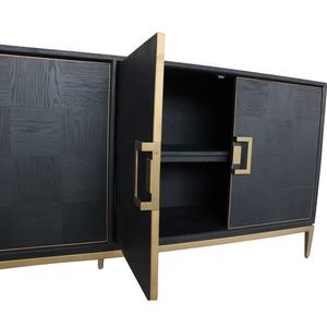 ตู้ข้างวางของไม้โอ๊คโบราณสำหรับห้องรับประทานอาหาร ห้องนั่งเล่น ตู้ 4 บาน เฟอร์นิเจอร์บ้าน เฟอร์นิเจอร์ห้องนอน เฟอร์นิเจอร์ห้องครัว - Product Image 4