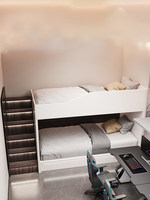 Lit superposé double pour dortoir, style capsule, en bois massif, taille standard, moderne et minimaliste, réglable, pour chambre et appartement