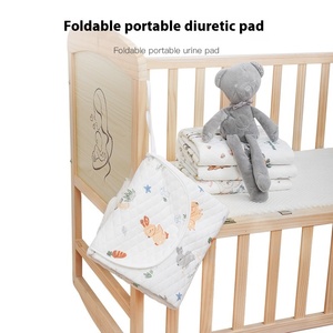 Imperméable Respirant Coton Diaphragme Pad Portable Quatre Saisons Pliant <span class=keywords><strong>Serviette</strong></span> Tissu <span class=keywords><strong>De</strong></span> Stockage Imprimé Bébé <span class=keywords><strong>Matelas</strong></span> <span class=keywords><strong>À</strong></span> <span class=keywords><strong>Langer</strong></span> Couverture - Product Image 1