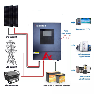 4.2kw 6.2kw 24V 48V Single Phase on Off Grid Mppt Hybrid Solar <strong>Inverter</strong> Lithium/Lead-acid Battery Pure Sine Wave DC/AC Converter - Product Image 3