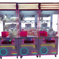 Funspace Machine à griffes pour peluches, machine à prix d'arcade à monnayeur, modèle OVNI à deux pattes, en métal et acrylique, 110/220V, résistant aux intempéries