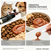 Pâte nutritive au peptide de colostrum pour chiens et chats, complément alimentaire pour soutenir l'immunité avec lactoferrine et collagène, tube de 120 g