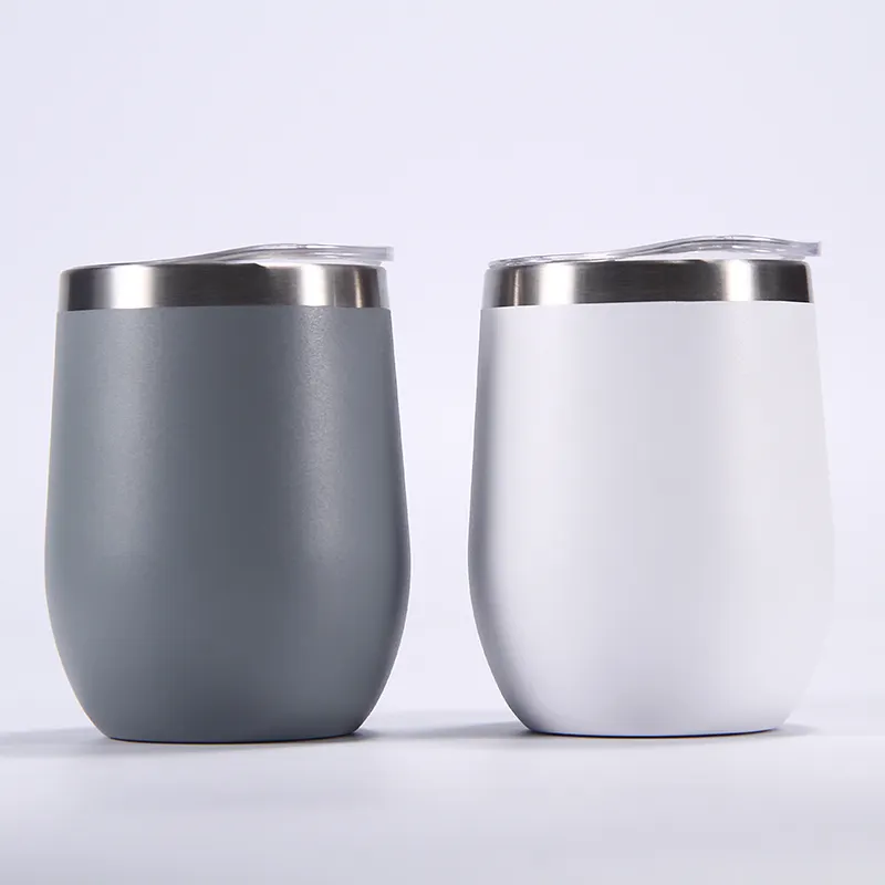 2022 Hot Custom stainless Steel Stemless Cups for Coffee Double Wall with Lid