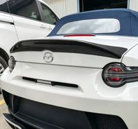 Aileron de coffre arrière en fibre de carbone véritable style bec de canard pour Mazda MX5 Miata ND5RC RF 2015-2025, accessoires de tuning automobile style LMS