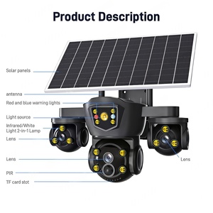 Cámara de Seguridad Tipo Domo con Energía Solar 1080P, CMOS, Tres Lentes, Visión Nocturna, PIR, P2P, IP67, Tarjeta de Memoria, 9MP, Pan-Tilt, Bidireccional, 1 Año - Product Image 5