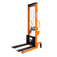Chariot élévateur à palette semi-électrique de 1 tonne et 2 tonnes avec gerbeur hydraulique manuel, nouvel état pour les restaurants et les commerces de détail