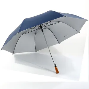 大尺寸2折高尔夫雨伞EVA/泡沫手柄自动打开27英寸汽车高尔夫雨伞