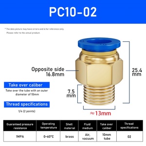ข้อต่อทองเหลืองแบบเสียบเร็ว รุ่น PC10-02 ชนิดเกลียวนอก สีดำ ขนาดพอร์ต 1/4 นิ้ว ได้รับการรับรองมาตรฐาน ISO9001 - Product Image 4