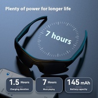 Lunettes de cyclisme d'extérieur intelligentes à conduction d'air sans fil Bluetooth Lentilles polarisées Lunettes de soleil UV anti-lumière bleue
