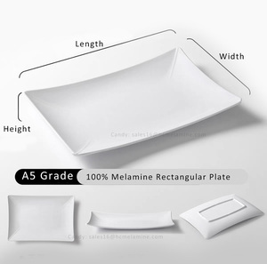 Nhà Máy bán hàng trực tiếp melamine tấm bộ đồ ăn giá rẻ không thể phá vỡ nhà hàng hình chữ nhật tấm món ăn - Product Image 4