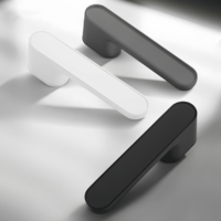 Serrure de porte de chambre moderne et éco-responsable, poignée en zinc à aspiration magnétique minimaliste pour intérieur