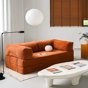 Sofá de Compresión al Vacío Estilo Japonés, Dos Plazas, para Sala de Estar, Apartamento Pequeño, Diseño Recto, Sin Estructura, Funda de Franela, Esponja de Alta Densidad - Product Image 2