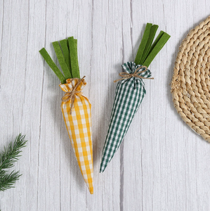 DAMAI Wholesale <b>Easter</b> Decor Polka Dot Plaid Carrot Toys Fabric Hanging Doll <b>Ornaments</b> for Party Scene Holiday Decoration - Product Image 4