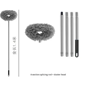 Brosse à poussière télescopique multifonctionnelle en fibre pour ventilateur de plafond, longueur 1,8 m - Product Image 4