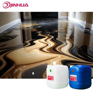 Revêtement en résine époxy pour sol d'art intérieur - Résistant aux taches, facile à nettoyer, peinture de sol auto-nivelante - Product Image 6