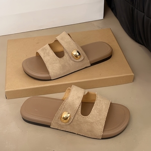 Nuevas sandalias de verano 2025 para mujer, de diseño romano tipo Birkenstock, con hebilla metálica, de punta abierta, planas, premium, para playa y vacaciones. - Product Image 5