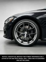 Neue Geruida Gunmetal Polierte Felgen mit Mehrfachspeichen aus Geschmiedetem 6061 T6 Aluminium-Legierung, 12000T Gepresst, TÜV/JWL Zertifiziert S4-00053
