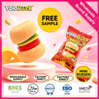 Bonbons gélifiés Yoloduck en forme de hamburger et de hot-dog, mini-burgers sucrés personnalisés