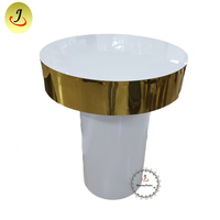Tables rondes modernes en acier inoxydable 201 doré pour hôtels, événements extérieurs et mariages, capacité 30 kg, direct usine avec garantie de 2 ans