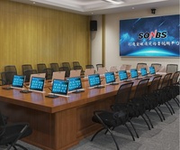 Système de microphone audio de bureau sans fil à col de cygne professionnel sans fil pour la conférence de salle de table de réunion