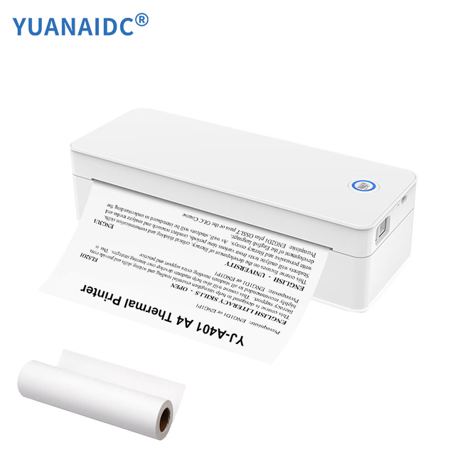 Smart Inkless Document Printer USB BT Wireless Mini A4 Paper Thermal Printer for Study School Home Office