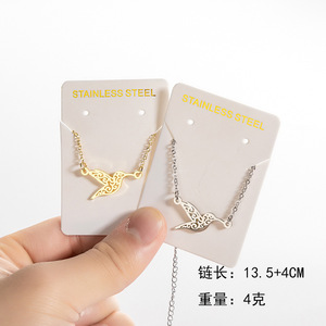 กำไลข้อมือสแตนเลสสตีลลายสัตว์น่ารัก นก ผีเสื้อ พระจันทร์ แมว คู่รัก สีไม่ซีดจาง ดีไซน์เก๋ไก๋ ไม่ซ้ำใคร - Product Image 2